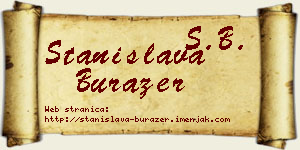 Stanislava Burazer vizit kartica